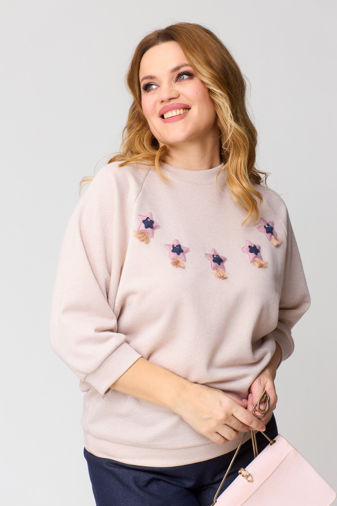 Джемпер Мишель Шик 782 пудра - фото 4